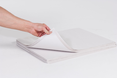 24 x 36" 30# Tri-Folded Poly Wrapped Newsprint Sheets (25 lbs / bundle) image