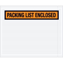 4 1/2 x 5 1/2" Orange "Packing List Enclosed" Envelopes image