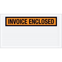 5 1/2 x 10" Orange "Invoice Enclosed" Envelopes image