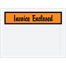 4 1/2 x 6" Orange "Invoice Enclosed" Envelopes image