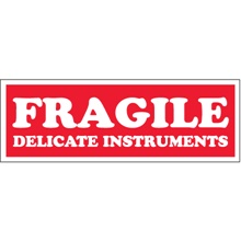 1 1/2 x 4" - "Fragile - Delicate Instruments" Labels image