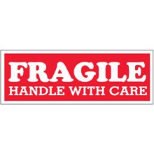 1 1/2 x 4" - "Fragile  - Handle With Care" Labels image