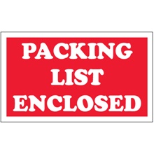 3 x 5" - "Packing List Enclosed" Labels image