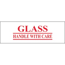 2" x 55 yds. - "Glass - Handle With Care" (18 Pack) Tape Logic® Messaged Carton Sealing Tape image