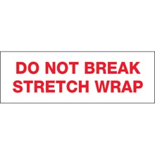 2" x 55 yds. - "Do Not Break Stretch Wrap" (6 Pack) Tape Logic® Messaged Carton Sealing Tape image