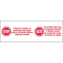 3" x 110 yds. - "Stop / Alto" (6 Pack) Tape Logic® Messaged Carton Sealing Tape image