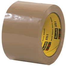 3" x 55 yds. Tan Scotch® Box Sealing Tape 375 image