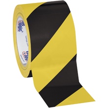 3" x 36 yds. Black/Yellow (3 Pack) Tape Logic® Striped Vinyl Safety Tape image