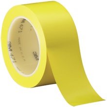 2" x 36 yds. (3 Pack) Yellow 3M Vinyl Tape 471 image