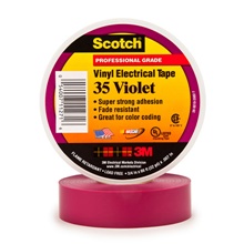3/4" x 66' Violet (10 Pack) Scotch® Vinyl Color Coding Electrical Tape 35 image