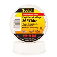 3/4" x 66' White (10 Pack) Scotch® Vinyl Color Coding Electrical Tape 35 image