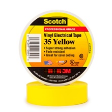 3/4" x 66' Yellow (10 Pack) Scotch® Vinyl Color Coding Electrical Tape 35 image