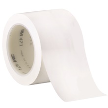 3" x 36 yds. White 3M Vinyl Tape 471 image