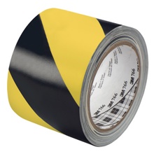 3" x 36 yds. Black/Yellow 3M Safety Stripe Warning Tape 766 image