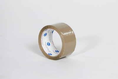 2" x 55 yds. 1.6 Mil Utility Grade Tan Hot Melt Carton Sealing Tape (36/Case) image