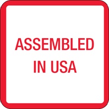 1 x 1" - "Assembled in U.S.A." Labels image
