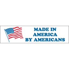 2 x 8" - "Made in America by Americans" Labels image