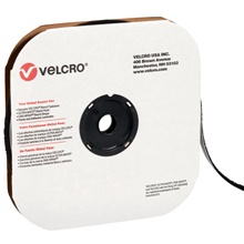 1/2" x 75' - Loop - Black VELCRO® Brand Tape - Individual Strips image