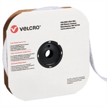 1" x 75' - Loop - White VELCRO® Brand Tape - Individual Strips image