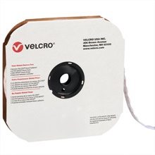 7/8" - Hook - White VELCRO® Brand Tape - Individual Dots image