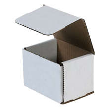 4 x 3 x 3" White Corrugated Mailers image